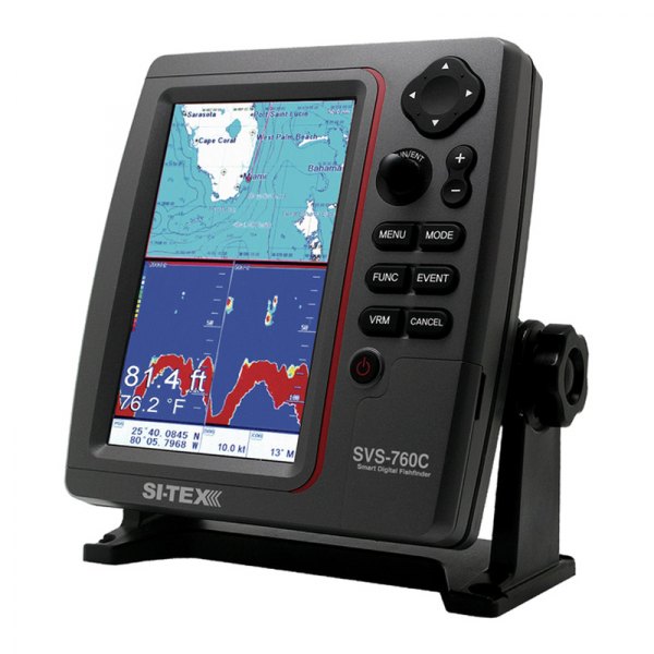 SI-TEX® - SVS-760 7.5" GPS Chartplotter with Navionics Gold North American Charts and Internal GPS Antenna