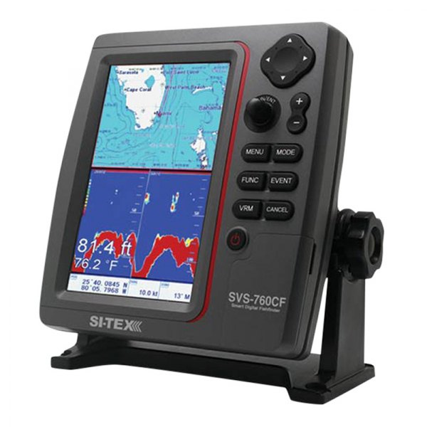 SI-TEX® - SVS-760 7.5" Fish Finder/Chartplotter with Basemap w/o Transducer