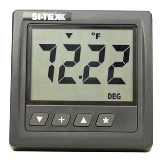 SI-TEX® SST-110TM - SST-110 4.33" x 4.33" Temperature Wired Instrument Display with Transom Mount Transducer