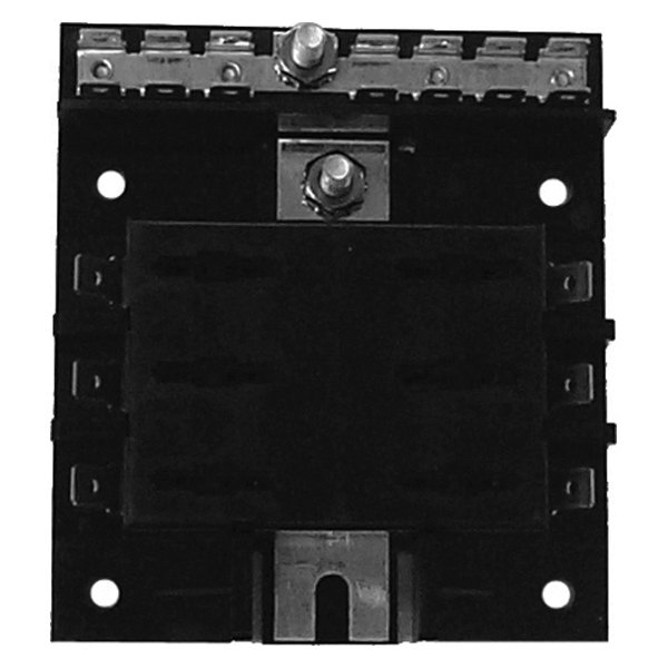 Sierra® - 160 A 6 Gang ATO/ATC Black Polyester Fuse Block with Ground Bus Bar