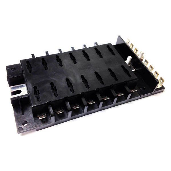 Sierra® - 160 A 14 Gang ATO/ATC Black Polyester Fuse Block with Ground Bus Bar