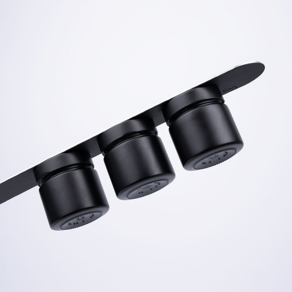 Silwy® - 1.25" 125 ml Transparent/Black Crystal Glass/Magnet Glasses Set for Delicacies, 3 Pieces