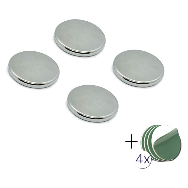 Silwy® - 1.1" W 1.1" x 0.12" H Silver Power Magnets