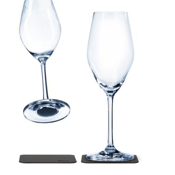 Silwy® - 200 ml Transparent Crystal Magnetic Champagne Glasses Set, 2 Pieces