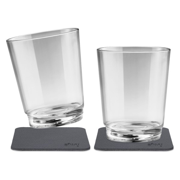 Silwy® - 250 ml Transparent Tritan/Plastic Magnetic Drinking Cup Set, 2 Pieces
