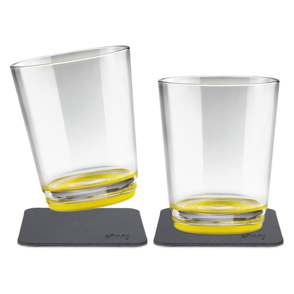 Silwy® - 250 ml Oh Yellow Tritan/Plastic Magnetic Drinking Cup Set, 2 Pieces