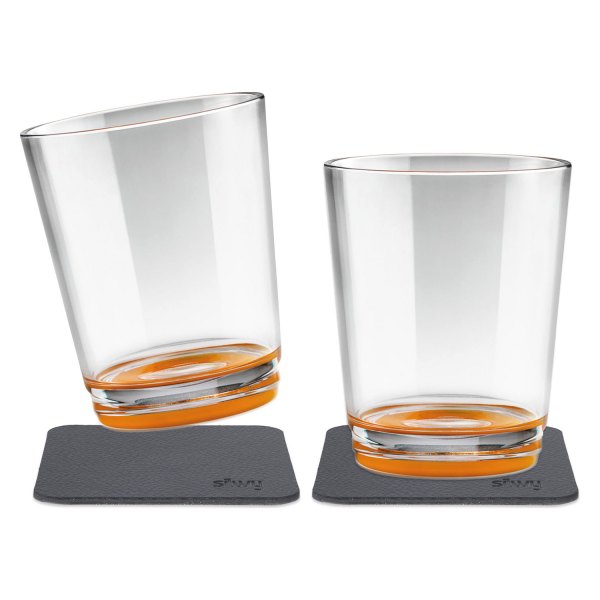 Silwy® - 250 ml Hup Orange Tritan/Plastic Magnetic Drinking Cup Set, 2 Pieces