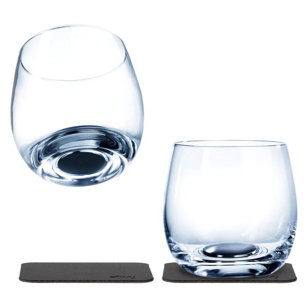 Silwy® - 250 ml Transparent Crystal Magnetic Whisky Glasses Set, 2 Pieces