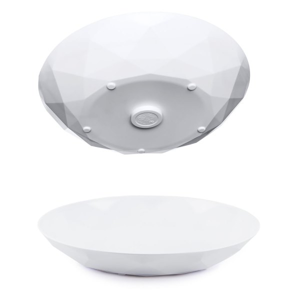 Silwy® - Universal 9.45" W 9.45" x 1.46" H White High-Tech Plastic Round Magentic Plate Set, 2 Pieces