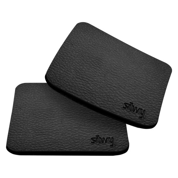  Silwy® - 3.27" W x 0.16" H Black Neodymmagnet/Leather-Coating Square Metal-Nano-Gel-Pad Set, 2 Pieces