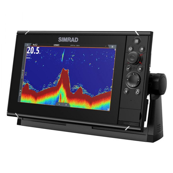 Simrad® - NSS9 evo³s 9" Fish Finder/Chartplotter with C-MAP US Enhanced Charts w/o Transducer
