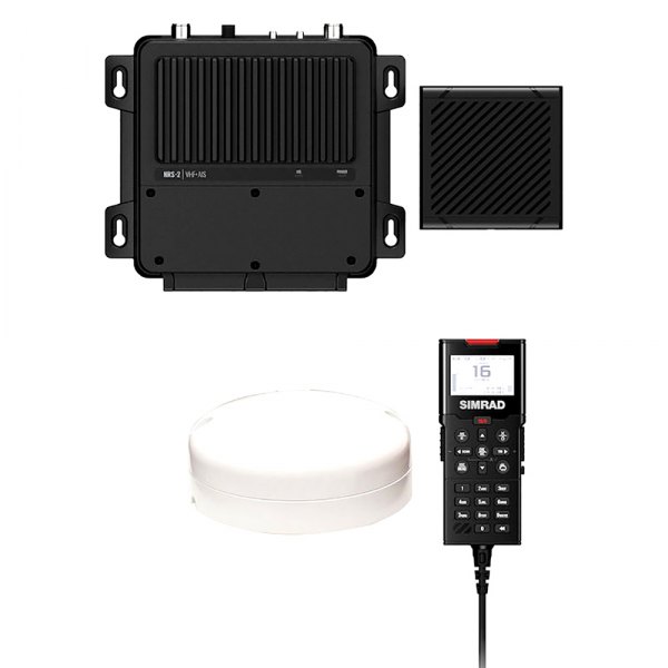 Simrad® - RS100-B 25W RF Black Black Box VHF Radio with GPS-500 Antenna
