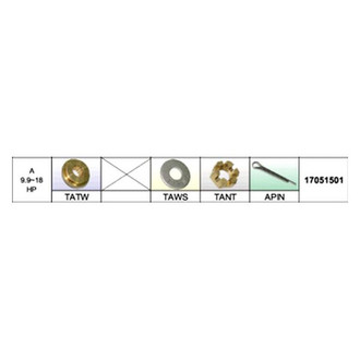 SOLAS Propellers® - Propeller Installation Hardware for 9.9 hp Nissan