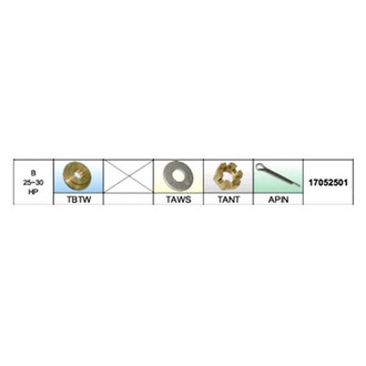 SOLAS Propellers® - Propeller Installation Hardware for 25 hp Tohatsu