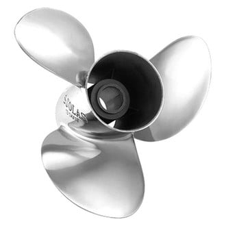 SOLAS Propellers® - Rubex NS3 Series 3-Blade Thru Hub Exhaust Propeller for 100 hp Johnson/Evinrude Engine