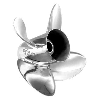 SOLAS Propellers® - Rubex L4 Series 4-Blade Thru Hub Exhaust Propeller for 150 hp Suzuki Engine