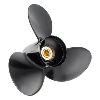 SOLAS Propellers® 1511-155-17 - Amita 3 E-Plus Series 15-1/2"D x 17"P RH Rotation 3-Blade Aluminum Thru Hub Exhaust Propeller with 15 Tooth Spline Hub for 115 hp Honda