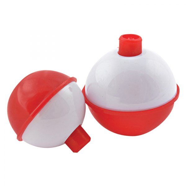 South Bend® - 1-1/2" Red/White Push Button Floats, 2 Pieces