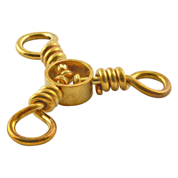 South Bend® - 5 Size 40 lb 3-Way Brass Swivels, 4 Pieces