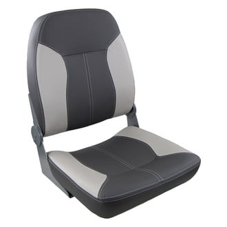 Springfield Marine® - Sport 24" H x 16" W x 15.5" D Charcoal/Gray Folding Boat Seat
