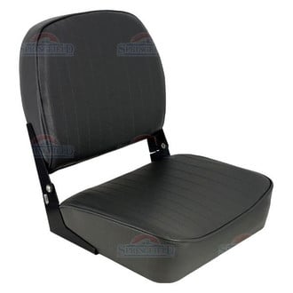 Springfield Marine® - Economy 19" H x 16" W x 15.5" D Charcoal Folding Boat Seat