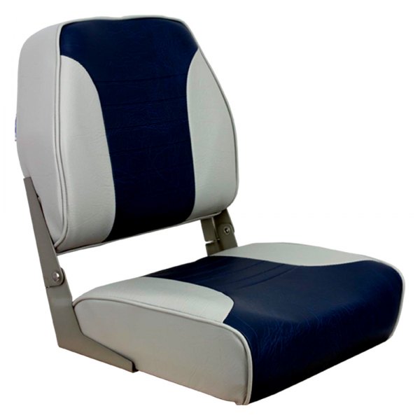  Springfield Marine® - Economy 19" H x 16" W x 15.5" D Gray/Blue Folding Boat Seat