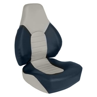 Springfield Marine® - Fish Pro 26.5" H x 19.5" W x 23.5" D Gray/Blue Folding Boat Seat, Retail