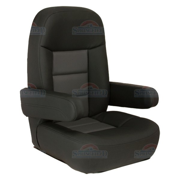  Springfield Marine® - Mariner Pilot 32" H x 21" W x 22" D Black/Charcoal Helm Seat