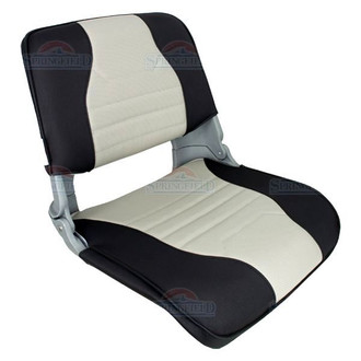 Springfield Marine® - Skipper Deluxe 18" H x 20" W x 17" D Gray/Charcoal Folding Boat Seat