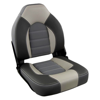 Springfield Marine® - Skipper 24" H x 19.5" W x 17.5" D Charcoal/Gray High Back Boat Seat