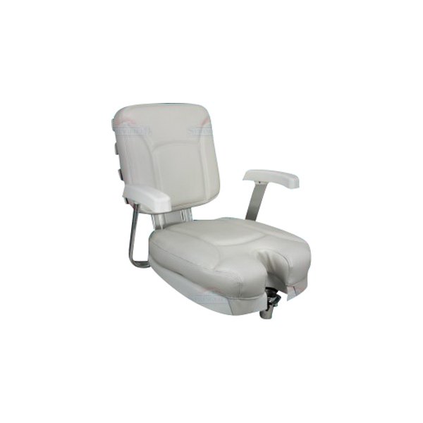  Springfield Marine® - 22" H x 22" W x 21.5" D White Ladderback Boat Seat with Gimbal
