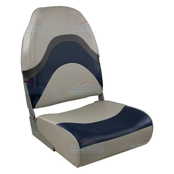  Springfield Marine® - Premium Wave 23.25" H x 16.5" W x 16.5" D Gray/Blue Folding Boat Seat