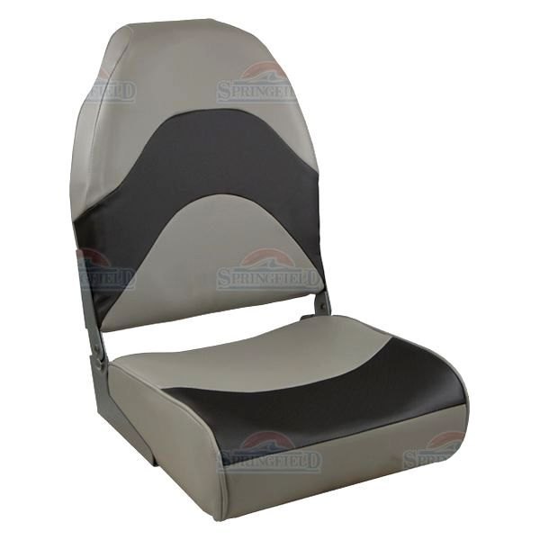  Springfield Marine® - Premium Wave 23.25" H x 16.5" W x 16.5" D Gray/Charcoal Folding Boat Seat