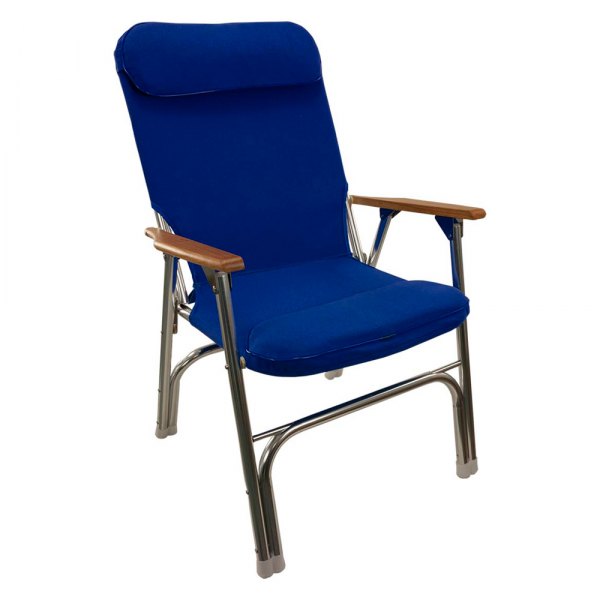  Springfield Marine® - 31.5" H x 21.75" W x 24.5" D Blue Canvas Deck Chair