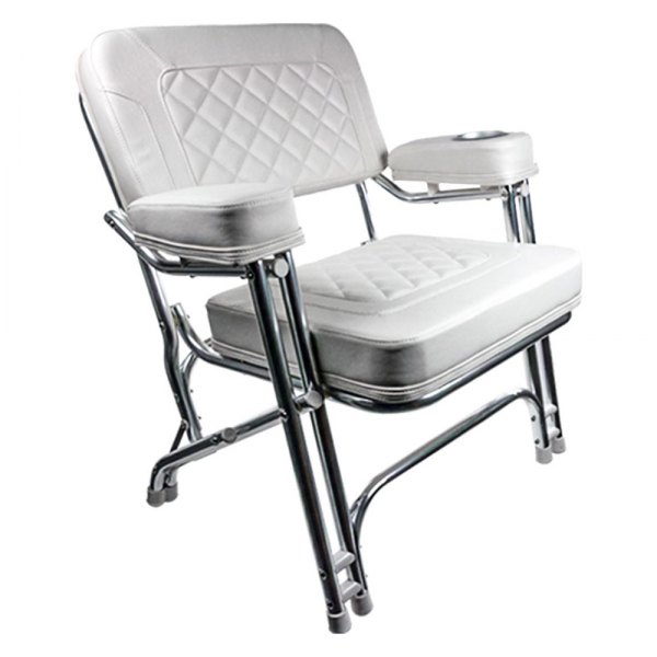  Springfield Marine® - Premium 31" H x 25.5" W x 26" D White Deck Chair