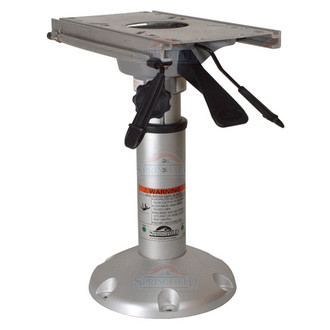 Springfield Marine® - Mainstay 14"-20" H x 2-3/8" D Anodized Aluminum Locking Adjustable Post with Slide, Swivel & Round Base