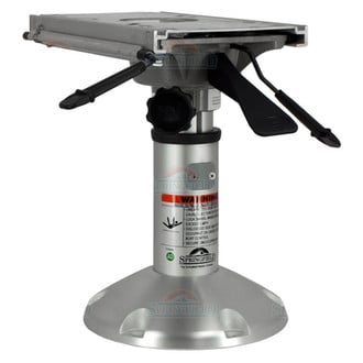 Springfield Marine® - Mainstay 12-1/2"-15-1/2" H x 2-3/8" D Anodized Aluminum Locking Adjustable Post with Slide, Swivel & Round Base