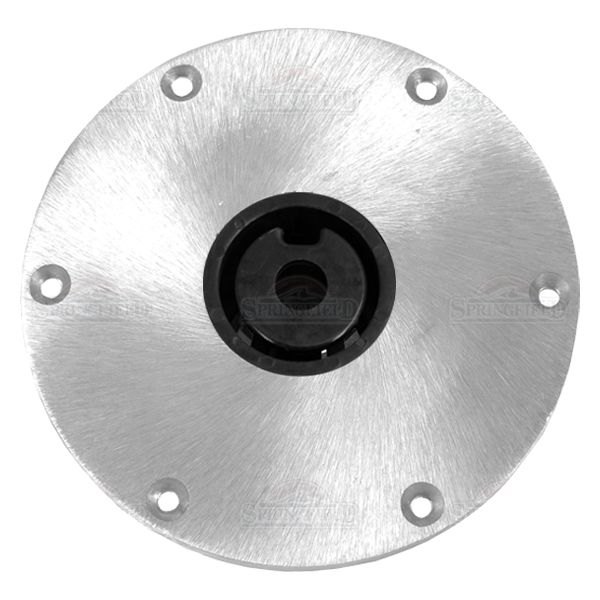  Springfield Marine® - Plug-In™ 9" D Satin Aluminum Hi-Lo Round Base for 2-3/8" D Post, Retail