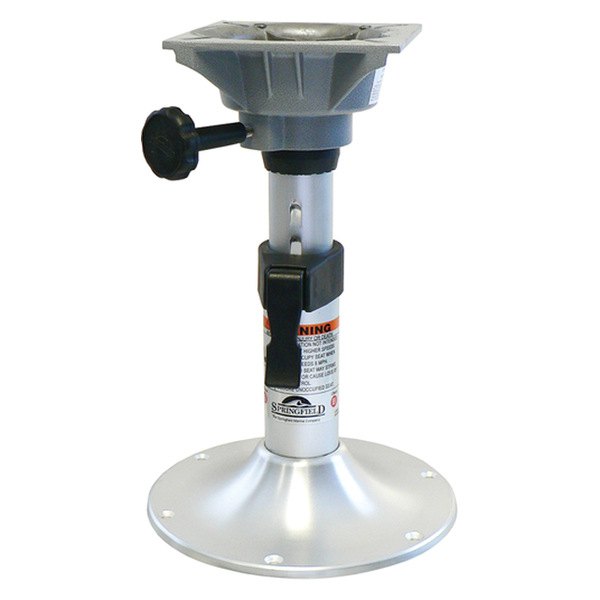  Springfield Marine® - Clipper 13"-18" H x 2-3/8" D Anodized Aluminum Manual Non-Locking Adjustable Post with Swivel & Round Base