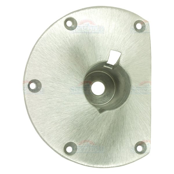  Springfield Marine® - Taper-Lock™ 9" D x 7" W Satin Aluminum Flat Side Round Base for 2-3/8" D Post