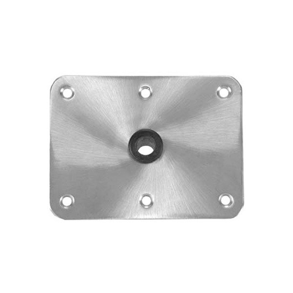  Springfield Marine® - KingPin™ 8" L x 6" W Satin Stainless Steel Rectangular Base with Nylon Bushing for 1-3/4" D Post