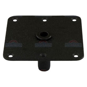 Springfield Marine® - KingPin™ 7" L x 7" W Krinkle Mild Steel Square Base with Nylon Bushing for 1-3/4" D Post, Retail