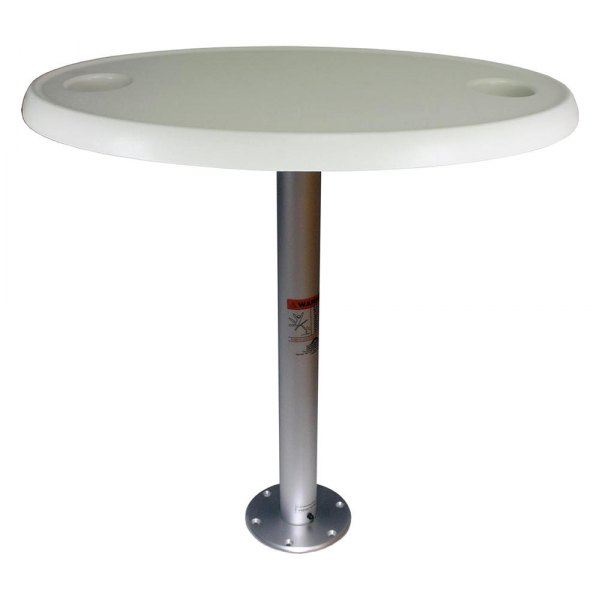 Springfield Marine® - 30" L x 18" W Stowable Oval Table Kit with Flush Mount Base