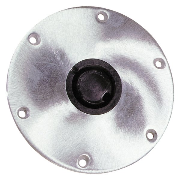  Springfield Marine® - Plug-In™ 9" D Satin Aluminum Round Base for 2-3/8" D Post, Bulk