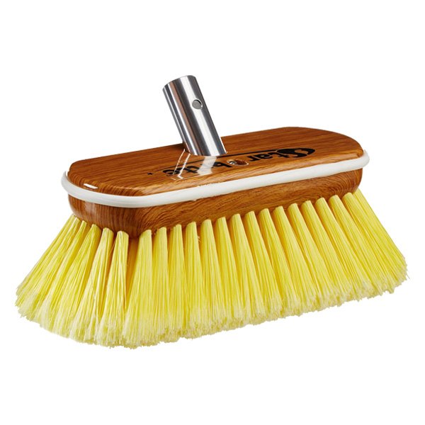 Image may not reflect your exact product!Star Brite® - Premium 8" L Yellow Soft Wood Block Wash Brush with Bumper