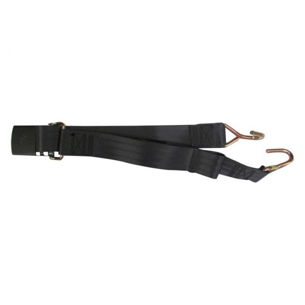Star Brite® - 10' L x 2" W Black Polyester Gunwale Tie-Down Strap with Stainless Steel Quick Release Buckle