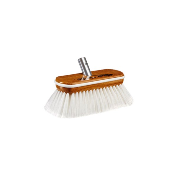Image may not reflect your exact product!Star Brite® - Premium 8" L White Stiff Wood Block Wash Brush with Bumper