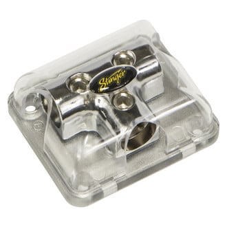 Stinger® - Shoc-Krome Plated 2-Position Power Distribution Block (3 x 4 AWG In, 3 x 4 AWG Out)