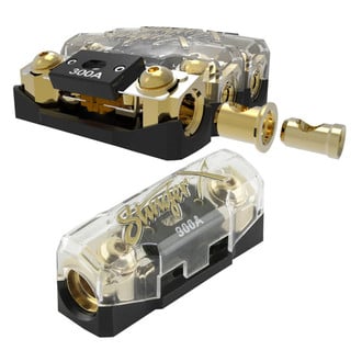 Stinger® - XLINK™ ANL/AFS Fused Satin Chrome Plated 3-Position Power Distribution Block (1 x 0/1 to 8 AWG In, 1 x 0/1 to 8 AWG Out)
