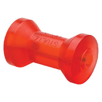 Stoltz® - 5" L Red Polyurethane Keel Roller for 5/8" Shaft